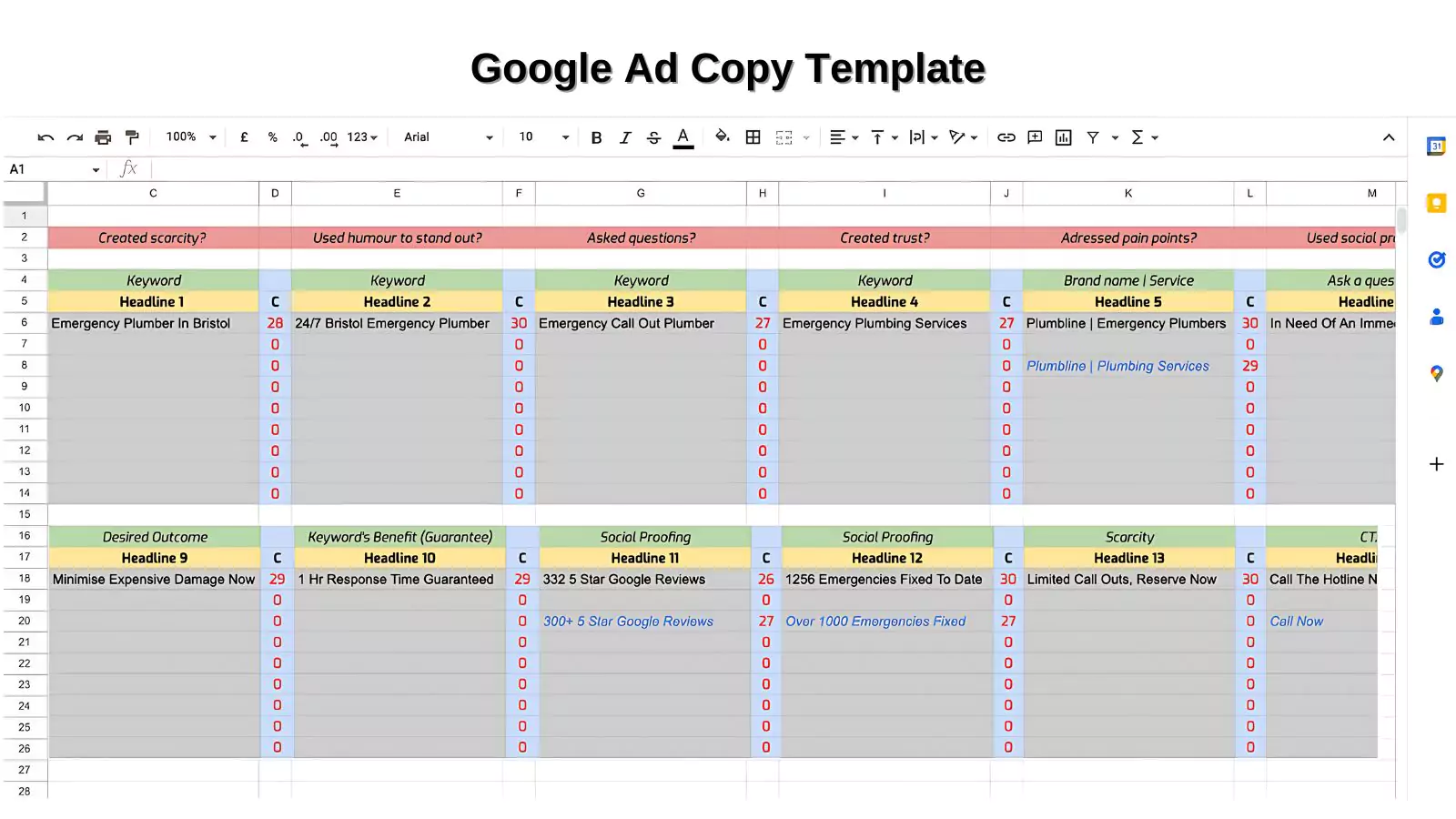 google-ad-template