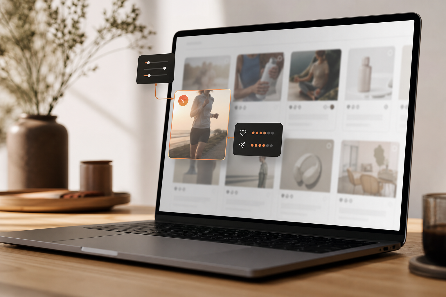 example ads grid with filters applied