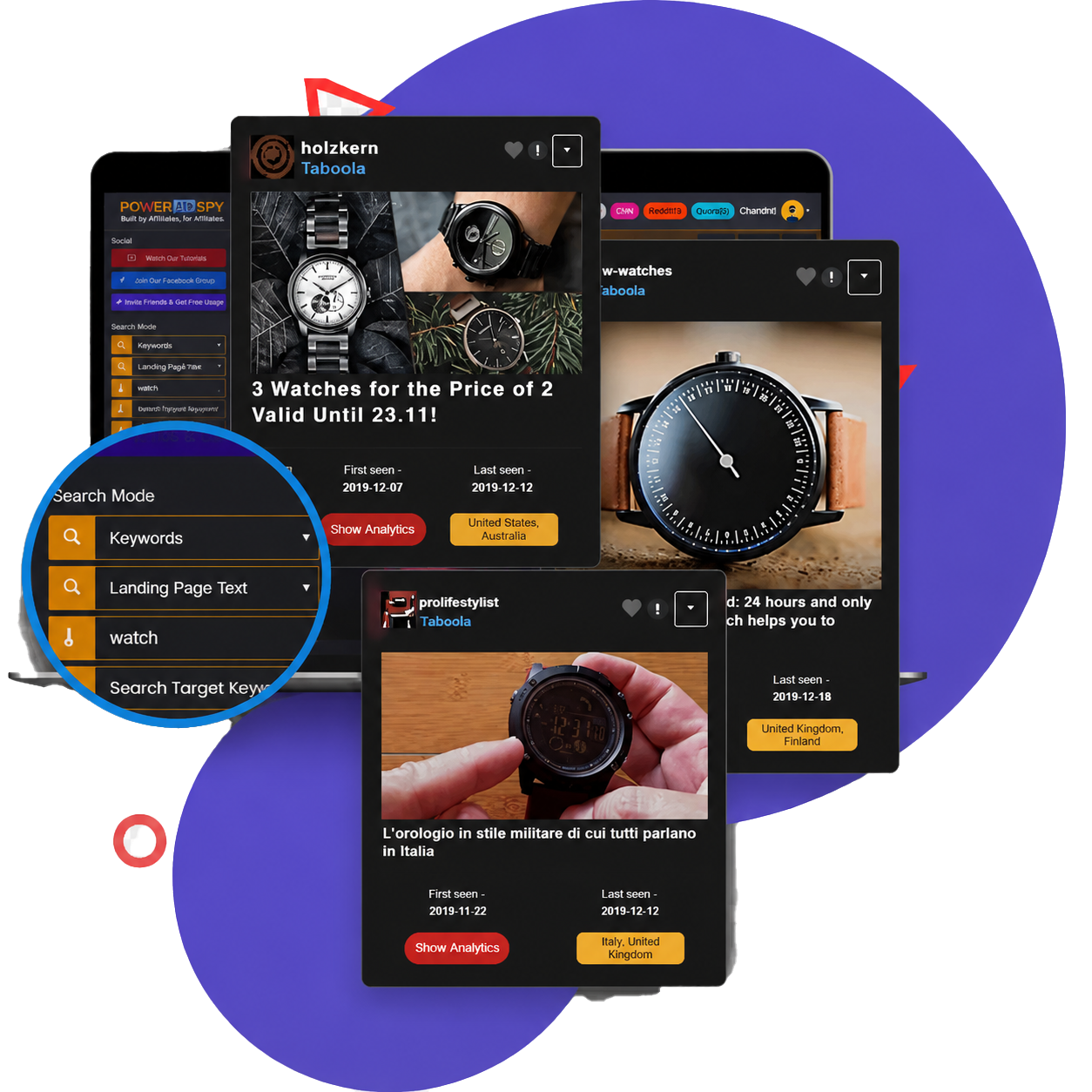 Advanced search and filters