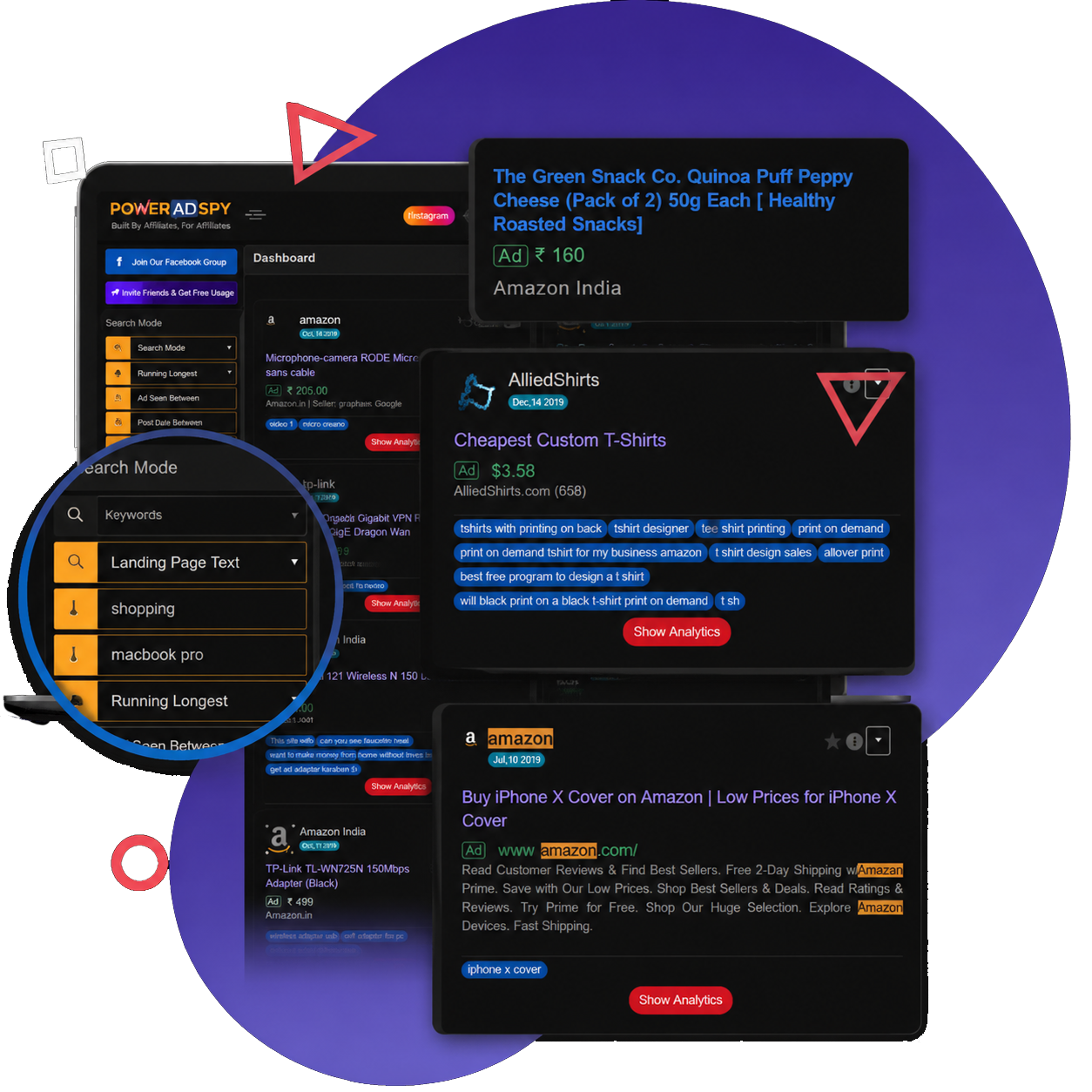 Advanced search and filtering
