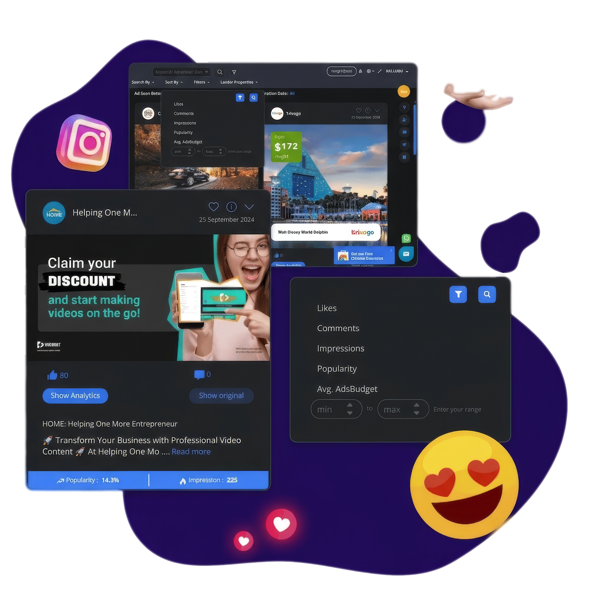 Easily sort ads by budget