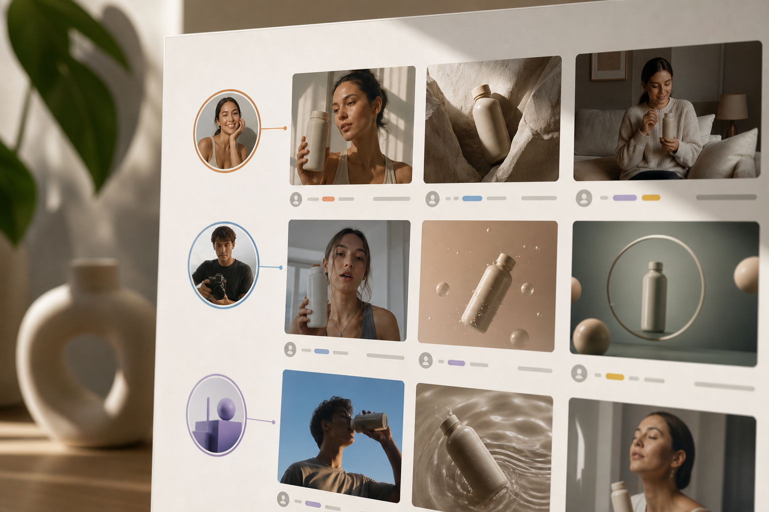 Keyword and domain search highlights across GEOs and creative types