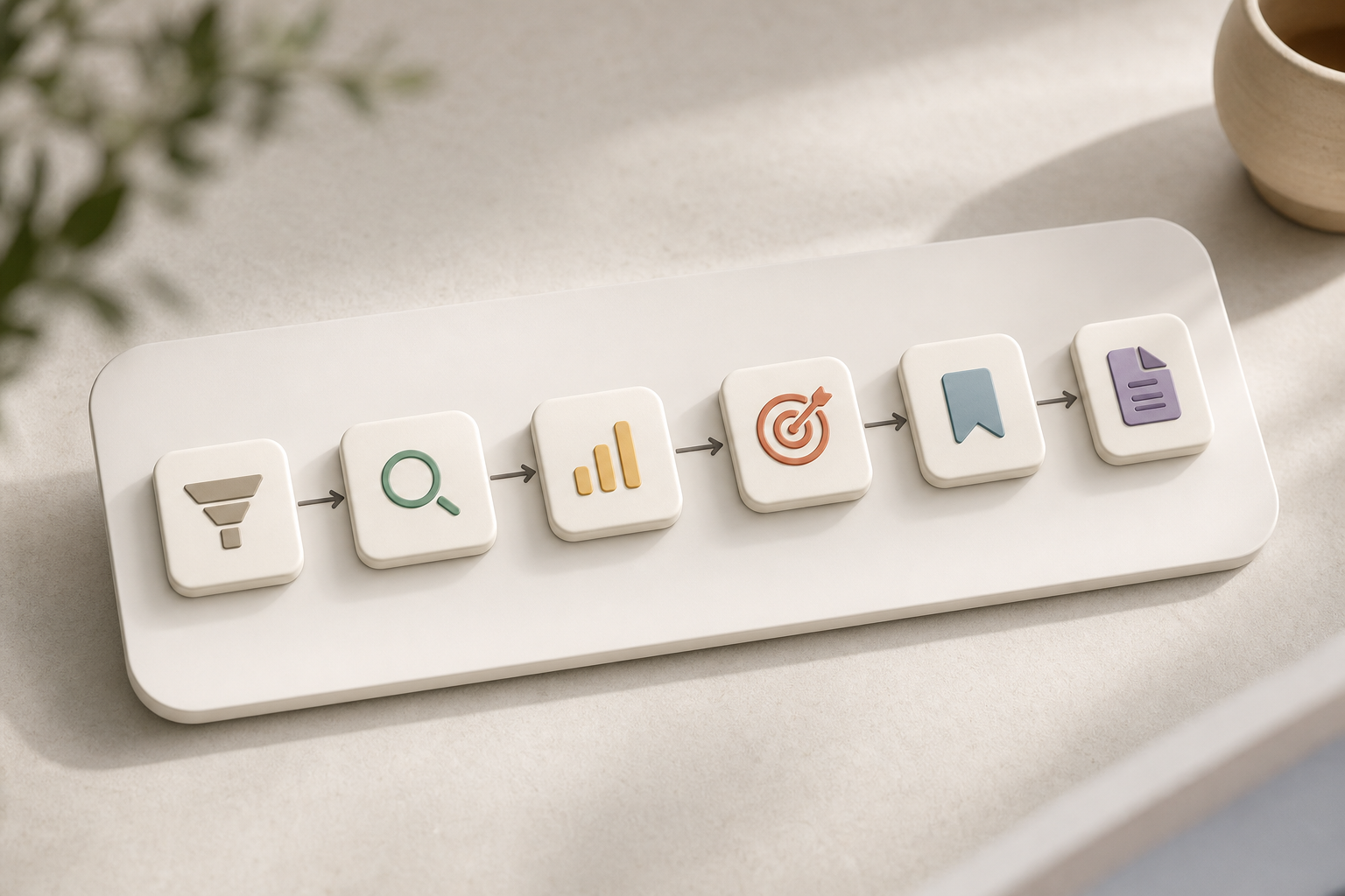 step-by-step workflow for researching Facebook ads and exporting a report