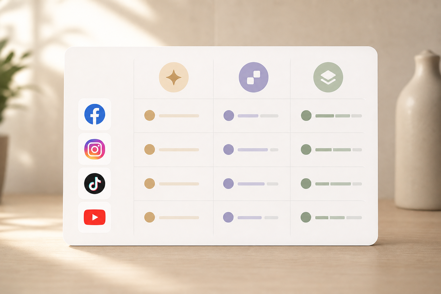 multi-platform ad spy comparison chart across PowerAdSpy, Dropispy, Minea