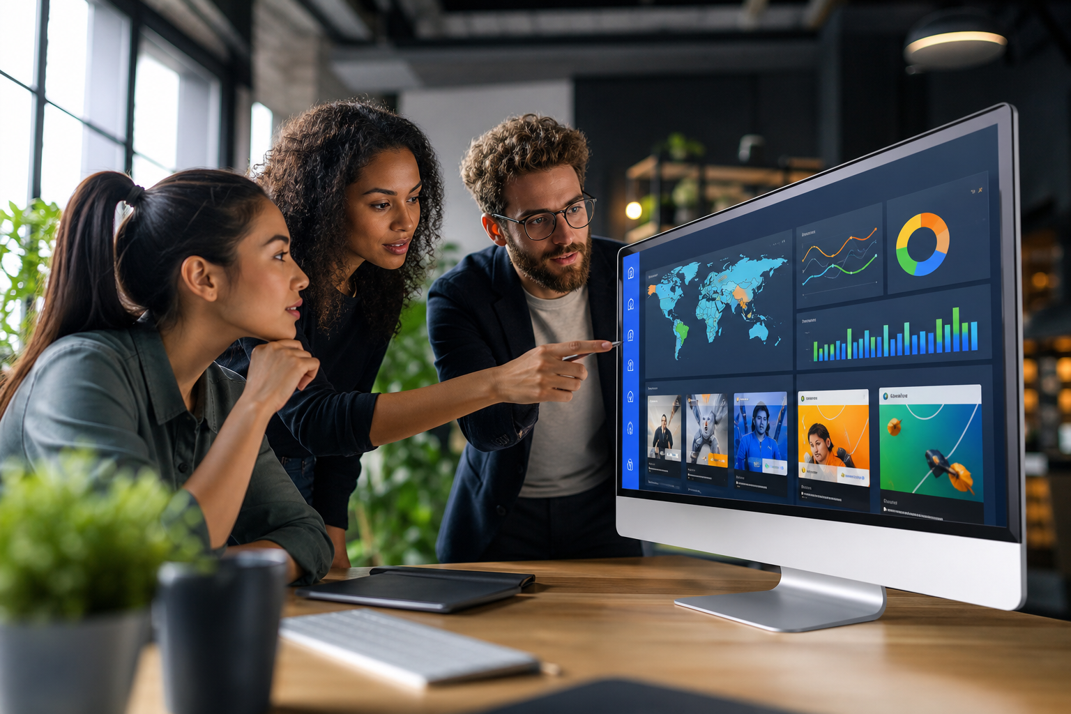 summary infographic highlighting key filters: affiliate network, CTA sorting, GEO coverage, and ad longevity