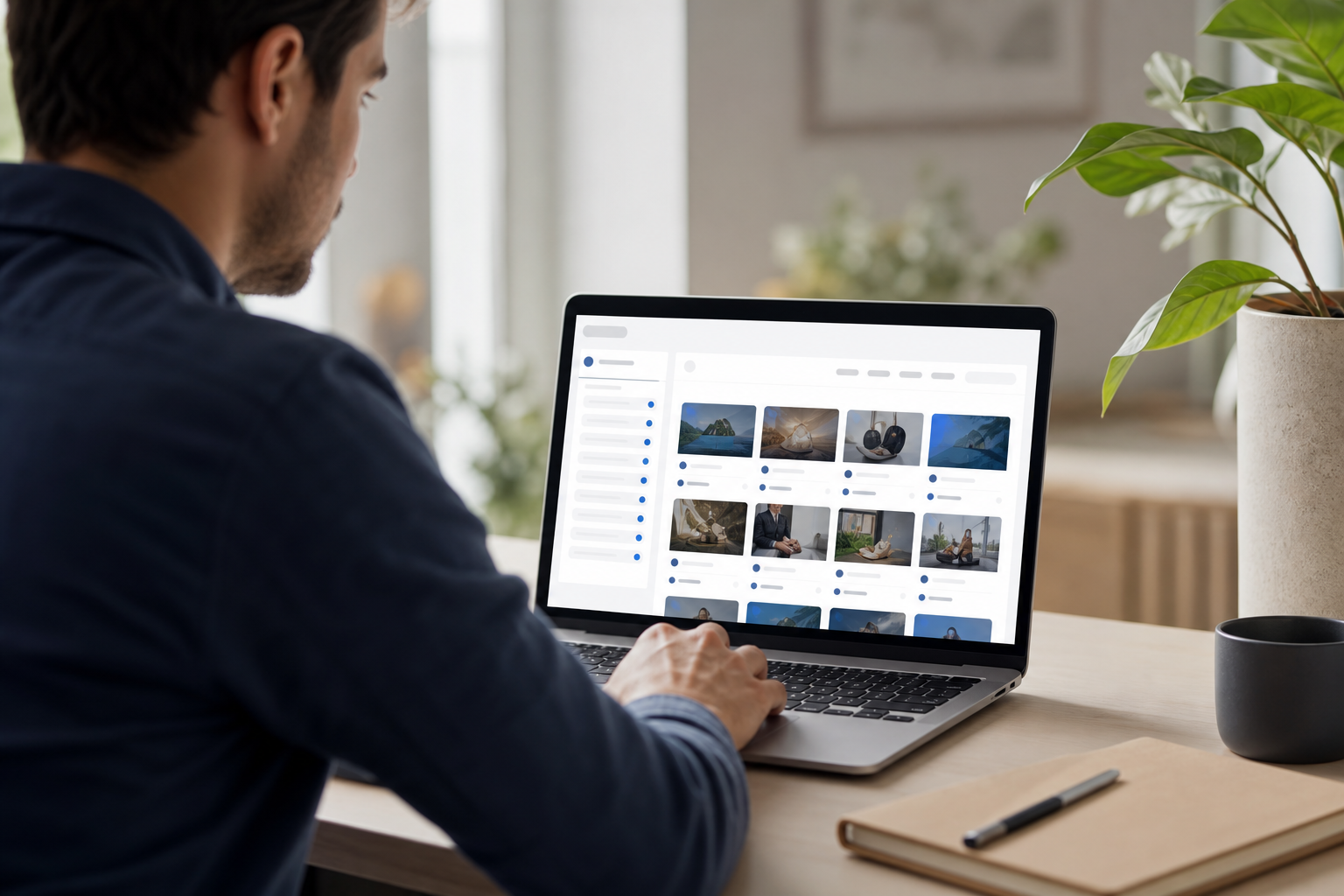 step-by-step visual of setting filters for affiliate network, funnel, GEO, and sorting by running longest in a Facebook ad spy dashboard