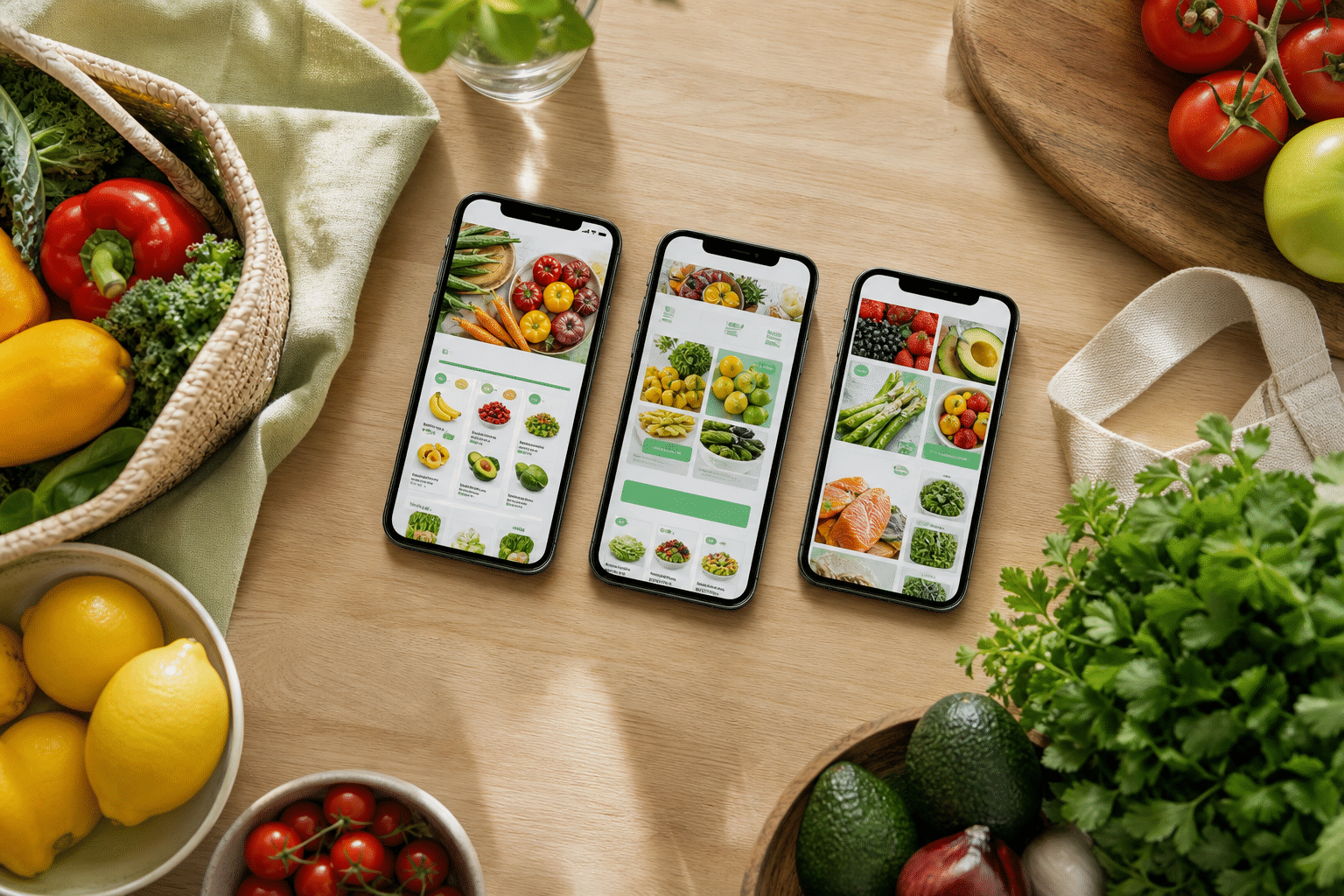 Amazon Fresh deals step-by-step on phone screens