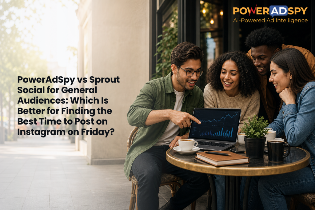 PowerAdSpy vs Sprout Social for General Audiences: Which Is Better for Finding the Best Time to Post on Instagram on Friday?